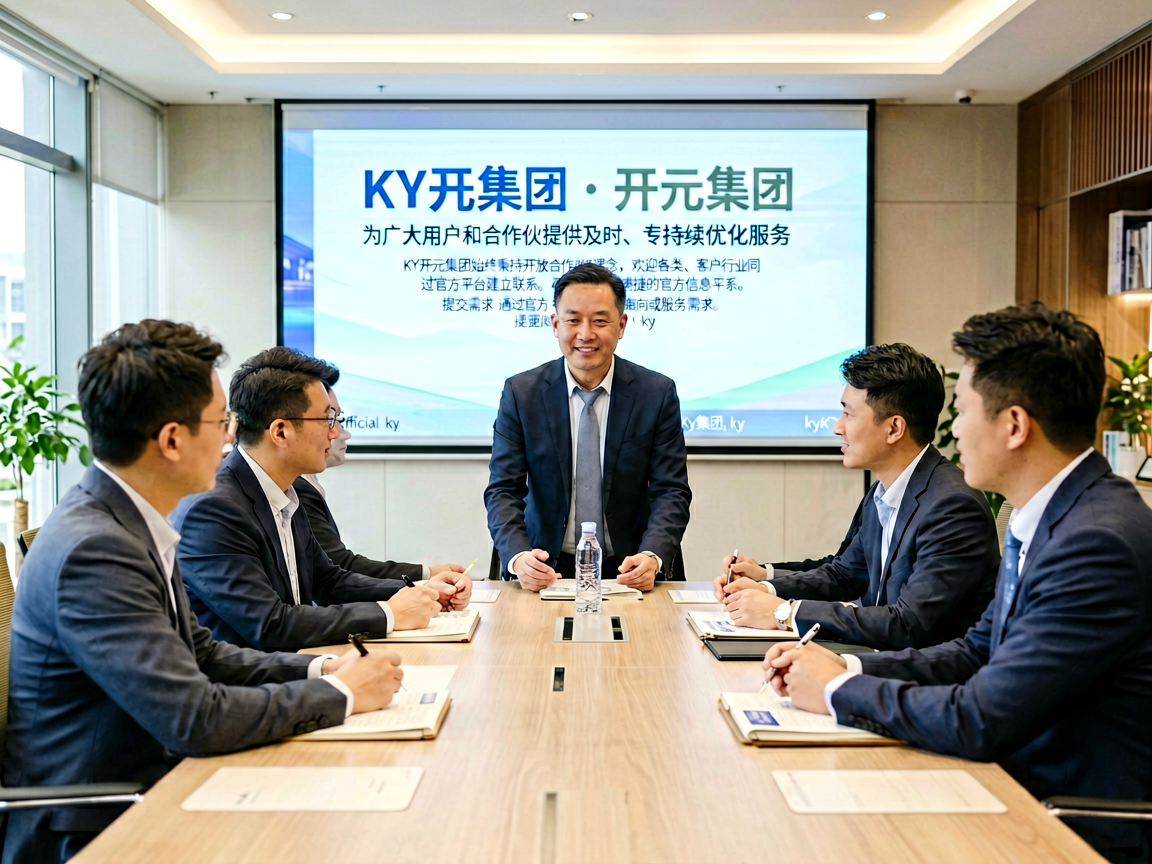 KY开元集团与合作伙伴商务洽谈场景